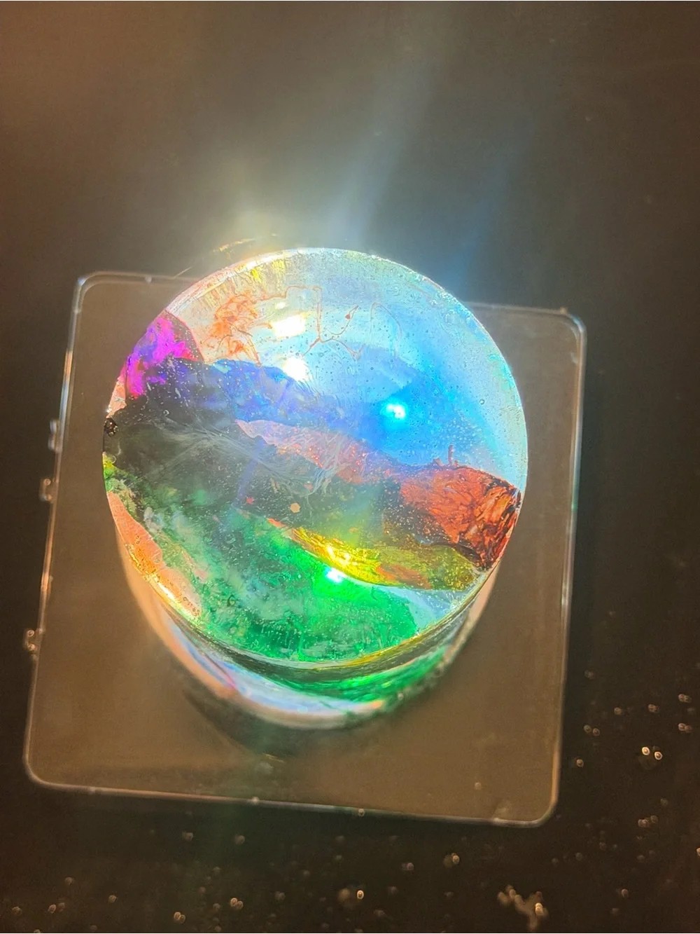 Colorful Hand-made resin Art Sphere - Multicolor